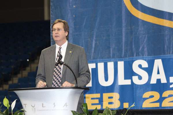<p>
	Tulsa Mayor Dewey Bartlett spoke with great excitement of the fact that Tulsa will host its first-ever Bassmaster Classic in 2013.</p>
