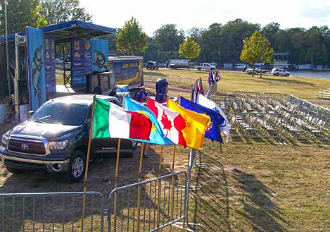 <p>
	Special seating is provided for anglers families at center stage.</p>
