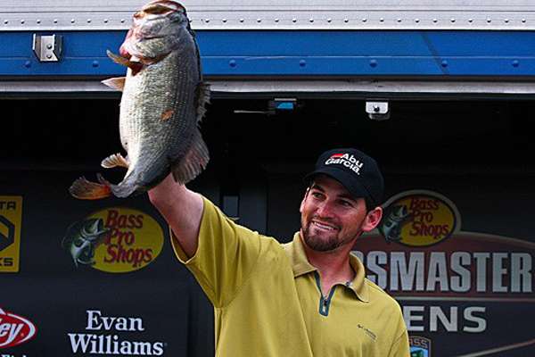 <p>
	Carson finished third with 55 pounds, 13 ounces including this nearly 10-pound largemouth, his biggest in any tournament, that hit the Zoom Speed Craw he was flipping. âThe big one bit at 1:30 and I had to leave there at 2:00.â</p>
