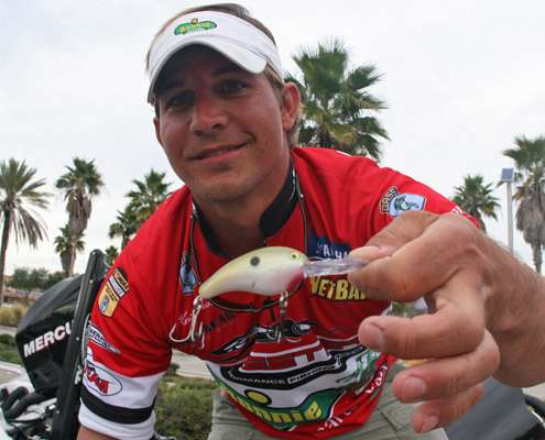 <p>
	<strong>12th place: Keith Poche</strong></p>
<p>
	Keith Poche worked a Strike King 5XD in the Tennessee Shad color for prespawn bass to amass the heaviest bag on Day Two. âI was throwing up on a flat and they were sitting on a little 2-foot drop,â Poche said. âAll the pressure with everyone running around kept them on that drop.â</p>
