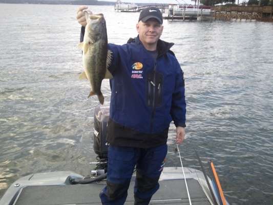 <p>
	This fish was Dan Geurtsenâs first fish of the new year! It weighed 5 pounds, 8 ounces, and he caught it out of South Carolinaâs Lake Murray.</p>
