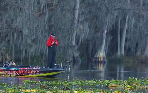 <p>
	Steve Jenkins started his morning fishing in the Dead River. </p>
