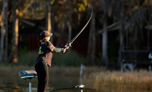 <p>
	Bradley said she had a good start to Day One, catching a 4-pounder on her first fishing spot. </p>
