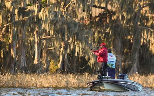 <p>
	Brian Easler said he had caught several fish early on Day One, and was working on an early limit. </p>
