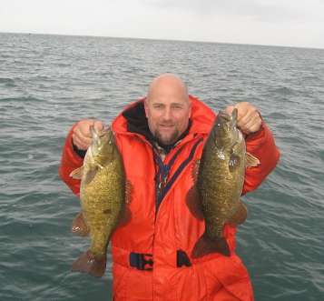 <p>
	John Scholl caught these smallmouth bass on Lake Erie.</p>
