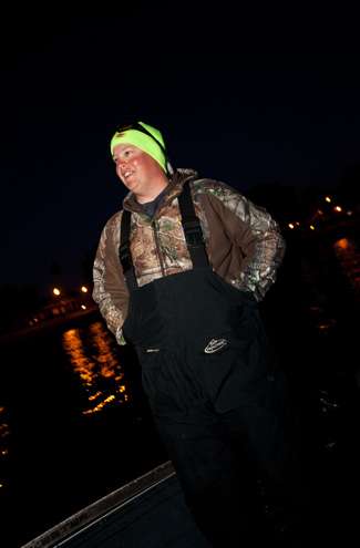 <p>
	Luke Gritter is happy to be fishing on the final day of the tournament.</p>

