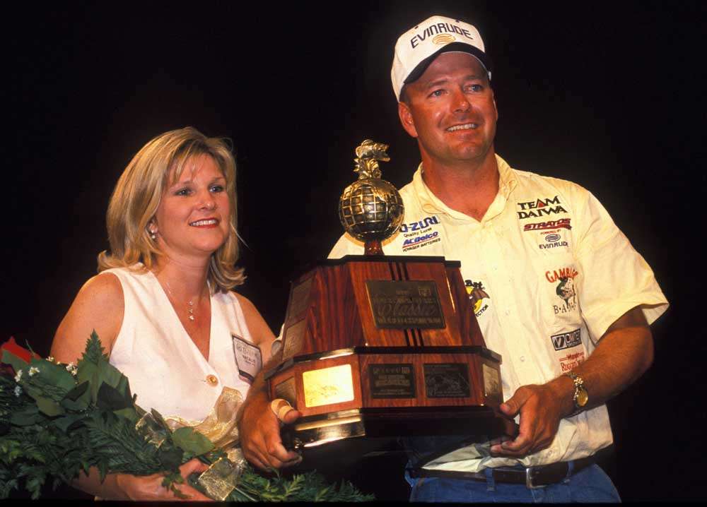<p>
	Davy Hite set a record for heaviest Classic catch in the five-bass-limit era on his way to victory at the 1999 Classic on the Louisiana Delta. He flipped and pitched a creature bait to shallow vegetation and started an industry trend for the offbeat soft plastics.</p>
