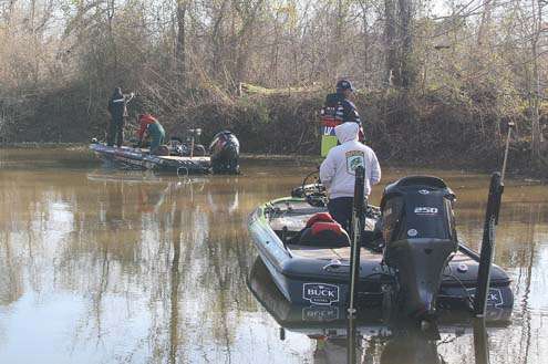 <p>
	Bill Lowen shows up and settles in behind Walker in the same sliver of backwater.</p>
