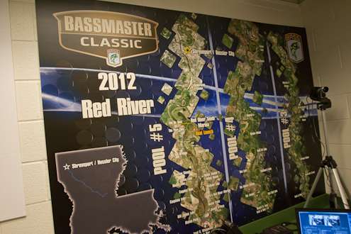 The War Room map of the three available pools for the Classic anglers.
