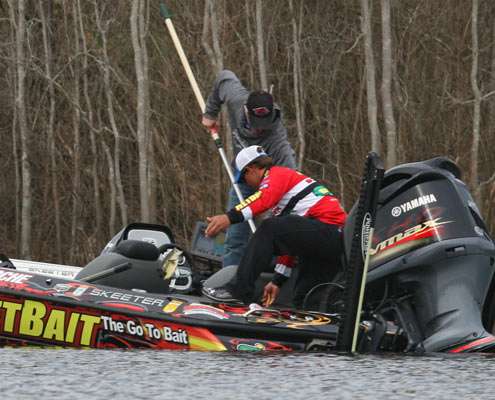 Poche makes a small cull, but he was struggling to put better fish in the boat.
