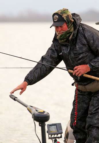 <p>
	Jerry Shipe still prefers a hand-control trolling motor on the bow of his boat.</p>
