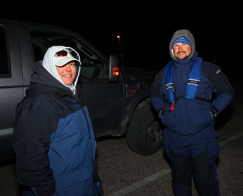 <p>
	Anglers were all smiles on Saturday despite the temperature being well below freezing.</p>
