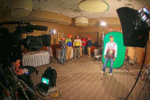<p>
	Edwin Evers and every participating angler had their photo taken, along with a short piece of video for Bassmaster television.</p>
