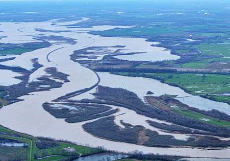 The Red River is an expansive playing field.
