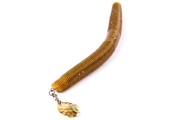 <p>
	Keith Poche (3rd) used one of two stickbaits: a Gary Yamamoto Senko  with a spinner crammed in the rear (shown) or a NetBait Salt Lick.</p>
