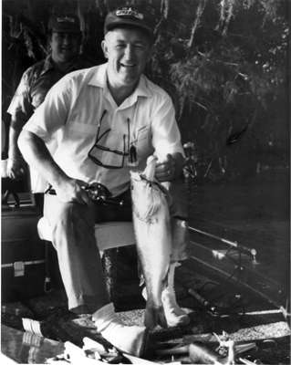 <p>
	Lew Childre loved to fish. And he loved fishing with family and friends. Many anglers and fishing industry veterans are also likely to recognize the man sharing the boat on this day with Childre â Shag Shahid. Shahid, an expert trick caster, traveled the country for decades showing off his skills and the smooth functionality of Lewâs rods and reels while entertaining at the same time. Shagâs famous line, âIâll bet you a dollar I can put this plug in that cup,â probably still echoes through the halls of many of todayâs tackle shows he frequented for so long.</p>
