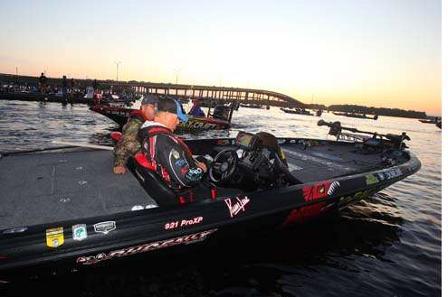 <p>
	Russ Lane buckles up and gets ready for Day Two.</p>
