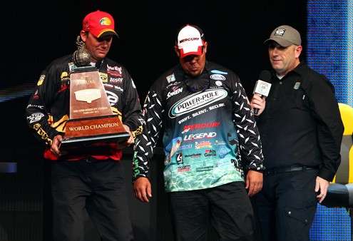 <p>
	<strong>Lane</strong></p>
<p>
	"And most importantly, to have Kevin VanDam hand it to me. Thereâs not one other person Iâd rather have hand me that trophy.â</p>
