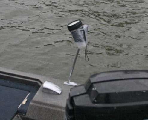 <p>
	Duct tape was needed to hold this flashlight to a pole as a stern light.</p>
