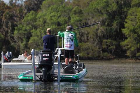<p> 	J Todd Tucker returns to his sight fishing game plan after yesterday's 24-pound bag proved to him that the bedding bass were biting.</p> 