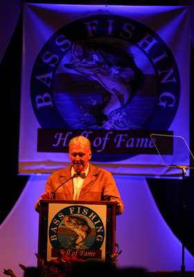 <p>
	Hall of Fame member Jerry McKinnis was the guest speaker. He focused his speech on youth fishing and the Elite Series.</p>
