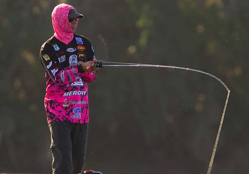 <p>
	Kevin Short makes a cast on Day One of the St. Johns River Showdown. </p>

