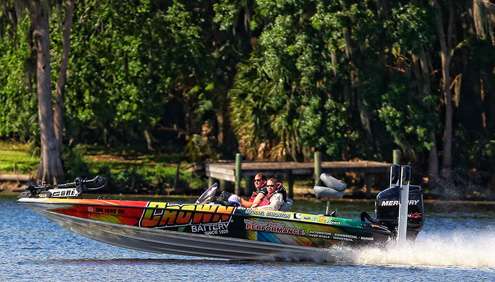 <p>
	Michael Simonton makes a move on the St. Johns River.</p>
