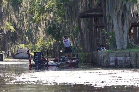 Crochet pushes deeper into a canal off the St. Johns River.
