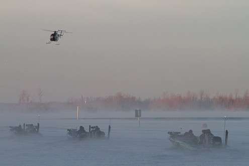 <p>
	Anglers were heading into some light fog, but the cloudless sky meant it would burn off quickly.</p>
