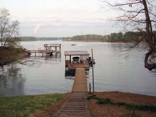 <p>
	This is the view from our rented lake house at Norman.</p>
