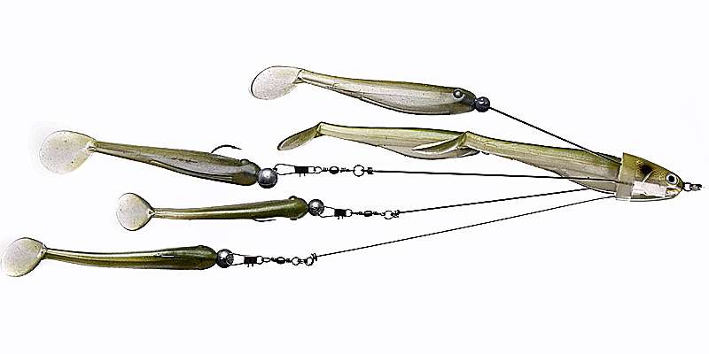 <p>
	<strong>ABT Lure Co. Multi Rig</strong></p>
<p>
	ABT's Multi Rig is unique in the fact that a swimbait body can be attached to the back of the head to avoid the "floating head" illusion. Also, the back of the head is removeable to allow for different wire configurations. Up to six can be attached. <a href=