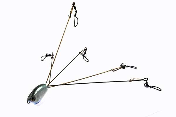 <p>
	<strong>Power Tackle Get 'Em Going Rig</strong></p>
<p>
	This rig has a large head and is available in four colors. It's also lead-free to keep weight down and conform to state laws that ban lead fishing tackle. <a href=
