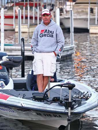 <p>
	Scott Rook waits near the dock as the Day One launch continues.</p>
