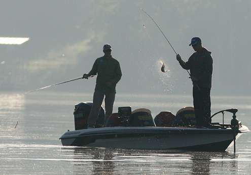 <p>
	The fish were biting early on Table Rock. </p>
