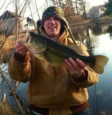 <p>
	Brian Guptillâs 4-pound, 6-ounce bass came from a small pond in New Hampshire. He was fishing with a Strike King KVD jig.</p>
