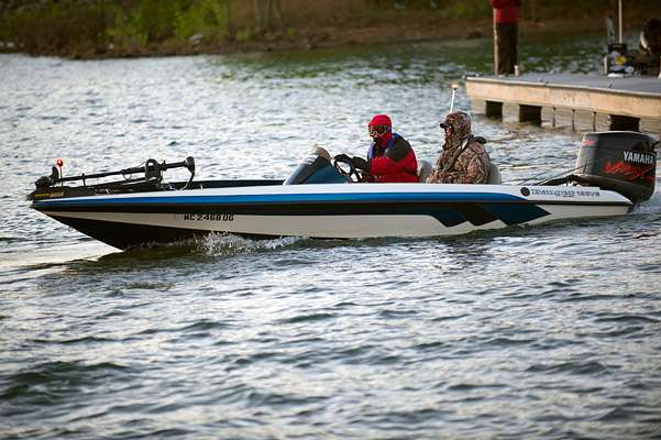 <p>
	Covered head to toe, anglers come prepared for driving full throttle across Lake Norman.</p>
