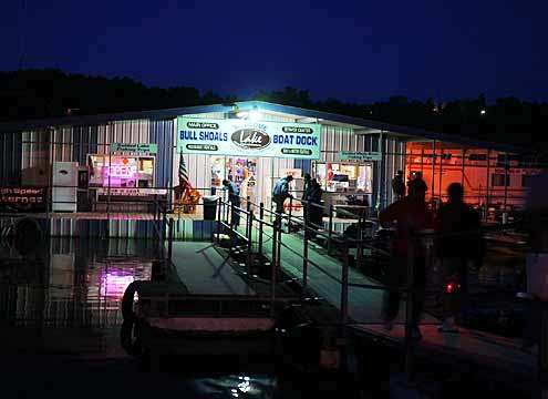 <p>
	Bull Shoals Lake Boat Dock was the site of the Day One take-off.</p>
