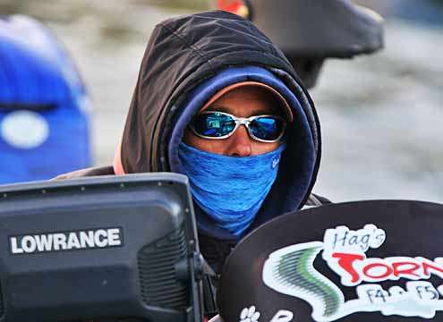 <p>
	Chad Griffin is bundled up for the run.</p>
