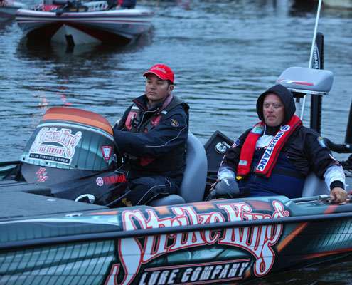 <p>
	James Niggemeyer prepares for his day on Table Rock Lake to begin.</p>
