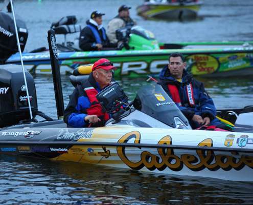 <p>
	Dave Smith gets closer to the dock just prior to his boat number being called.</p>

