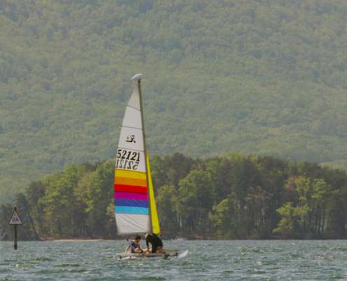 <p>
	Smith Mountain Lake presents a picturesque backdrop for fishing and sailing.</p>
