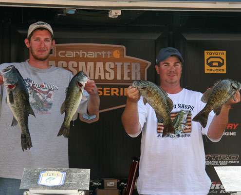 <p>
	Cox and Witten with fish from Day Twoâs heaviest bag, which weighed 15-5 to push their winning total to 34-6.</p>
