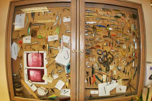<p>
	Baxter Regional Medical Center keeps a display case of lures that the ER has removed from anglers, showing the area's fishing chops.</p>
