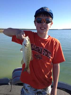 <p>
	Justin Gray caught this little guy on Oklahomaâs Lake Murray using a Zoom Baby Brush Hog.</p>
