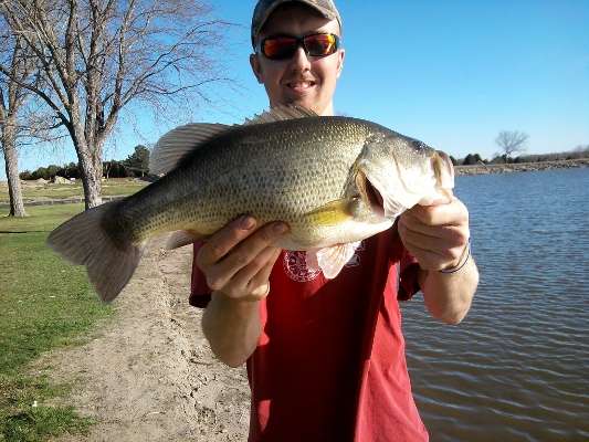 <p>
	Logan Girardin caught this 5-pounder on Melham Park Lake in Nebraska. He used a ChatterBait in Missouri craw color to catch her.</p>
