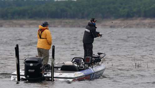 <p>
Day Two leader is back on the water after medical attention.</p>