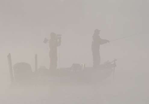 <p>
	Brandon Palaniuk starts Day Four fishing in a thick fog.</p>
