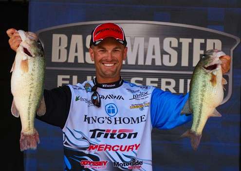Randy Howell had the biggest bag on Day Four at 23-3, and on the strength of his fifth-place finish there climbed to the top of the Toyota Tundra Bassmaster Angler of the Year standings.
