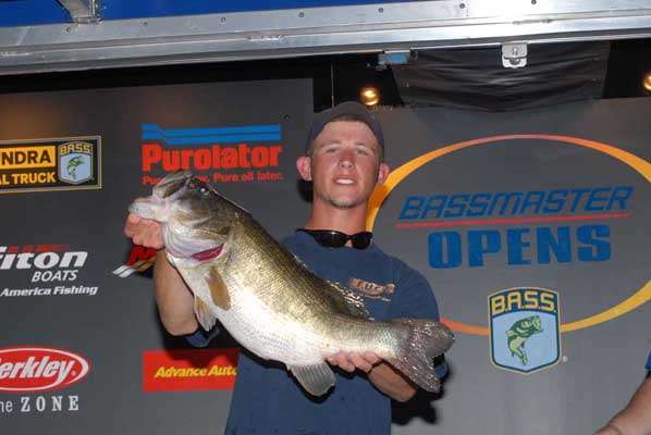 <p>
	<strong>5. What's the biggest bass you've ever caught?</strong></p>
<p>
	I caught a 12-5 during a 2007 Bassmaster Southern Open on the Kissimmee Chain. It was big bass for the tournament and it was my first big-time tournament, so it was a real thrill. I finished seventh.</p>
