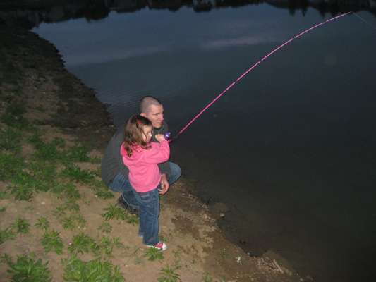 <p>
	Adah, 3, goes fishing with her dad.</p>
